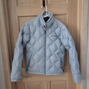 Women's Moonstone Light Blue Goose Down Filled Puffer Jacket Small Ski